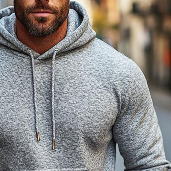 Men's Vintage Pocket Long Sleeve Hoodie