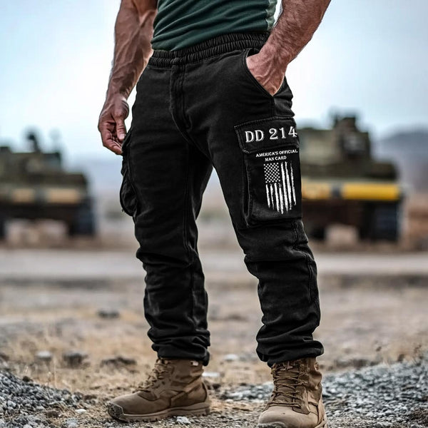 Tactical Combat Cargo Pants With DD214 Flag Patch